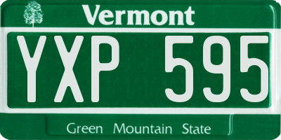 VT license plate YXP595