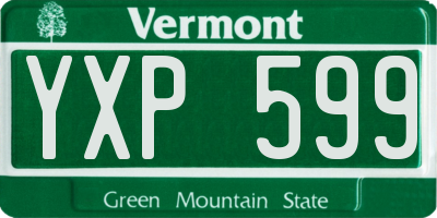 VT license plate YXP599