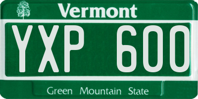 VT license plate YXP600