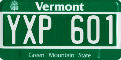VT license plate YXP601