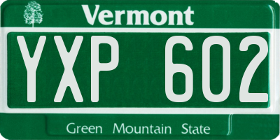 VT license plate YXP602