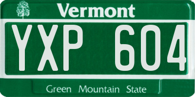 VT license plate YXP604
