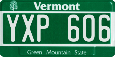 VT license plate YXP606