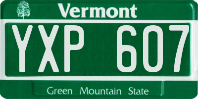 VT license plate YXP607