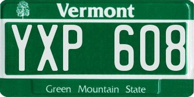 VT license plate YXP608