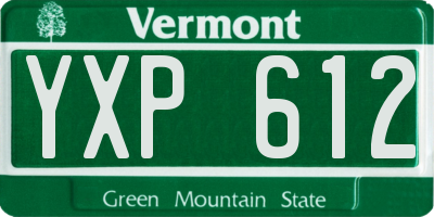 VT license plate YXP612
