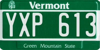 VT license plate YXP613