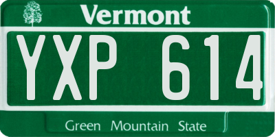 VT license plate YXP614
