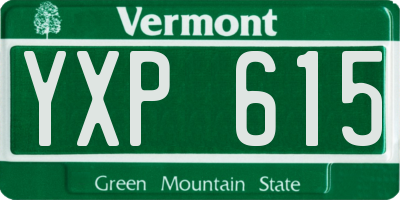VT license plate YXP615