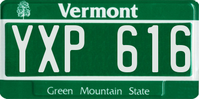 VT license plate YXP616
