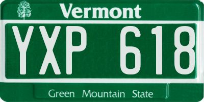 VT license plate YXP618