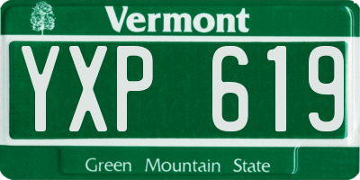 VT license plate YXP619
