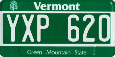 VT license plate YXP620
