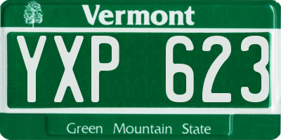 VT license plate YXP623