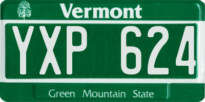 VT license plate YXP624