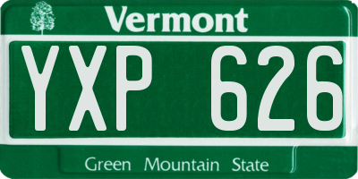 VT license plate YXP626