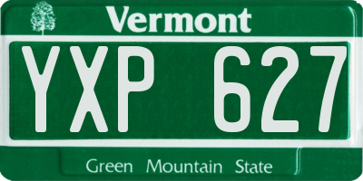 VT license plate YXP627