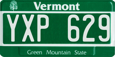 VT license plate YXP629