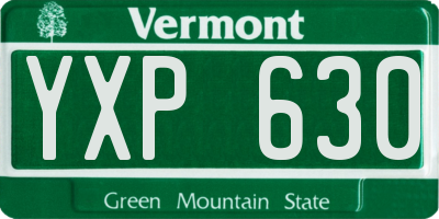 VT license plate YXP630