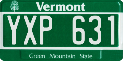 VT license plate YXP631