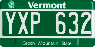 VT license plate YXP632