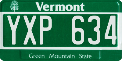 VT license plate YXP634