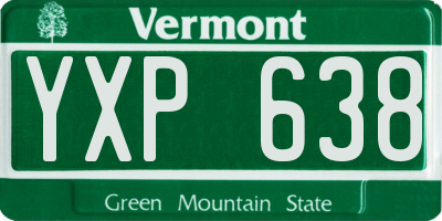 VT license plate YXP638