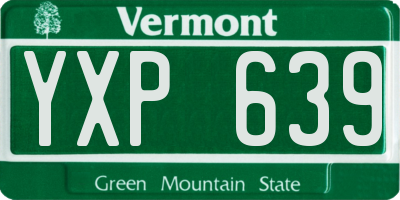 VT license plate YXP639