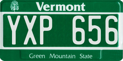 VT license plate YXP656