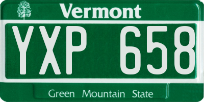 VT license plate YXP658