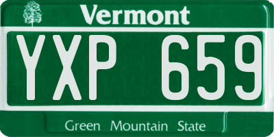 VT license plate YXP659