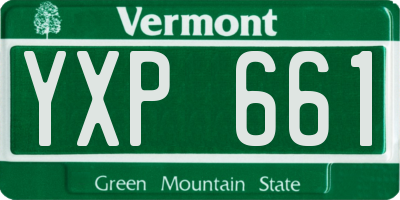 VT license plate YXP661