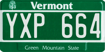 VT license plate YXP664