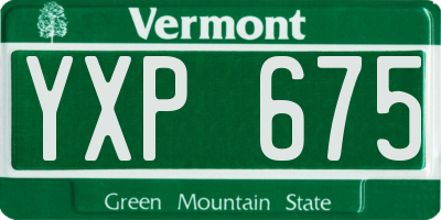 VT license plate YXP675