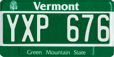 VT license plate YXP676