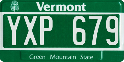 VT license plate YXP679