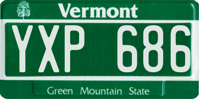 VT license plate YXP686