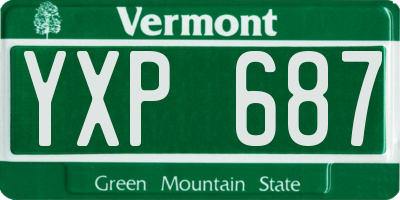 VT license plate YXP687