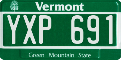 VT license plate YXP691