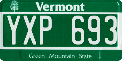 VT license plate YXP693