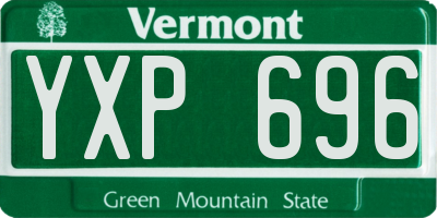 VT license plate YXP696