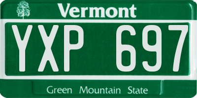 VT license plate YXP697
