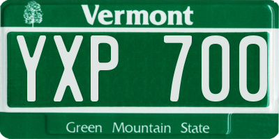 VT license plate YXP700