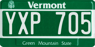 VT license plate YXP705