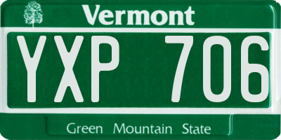 VT license plate YXP706