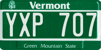 VT license plate YXP707