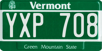 VT license plate YXP708