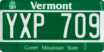VT license plate YXP709