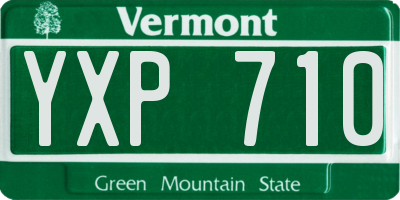 VT license plate YXP710