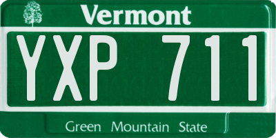 VT license plate YXP711